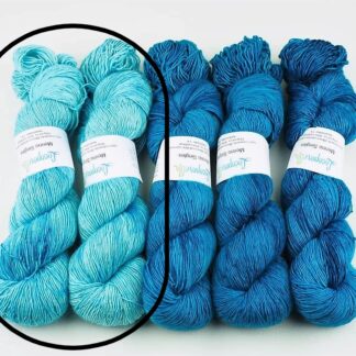 Merino Singles - A hint of Cyan - Locoporella