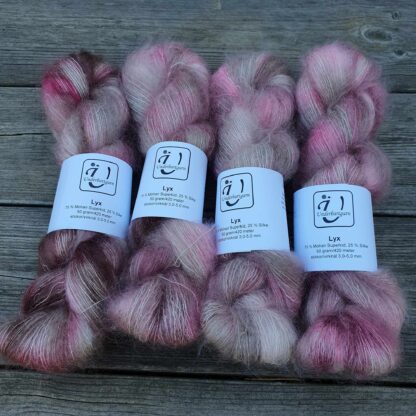 Lyx Superkid Mohair Silke i färgen Rosedust - Underbart garns Design - Bild 4