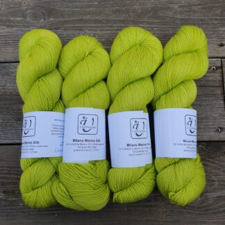 Milano Merino Silke i färgen Chartreuse - Underbart garns Design