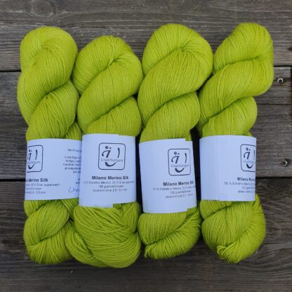 Milano Merino Silke i färgen Chartreuse - Underbart garns Design - Bild 2