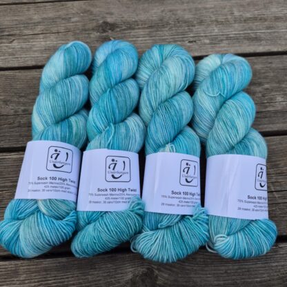 Sock 100  High Twist - One of a kind turkos - Underbart garns Design - Bild 2