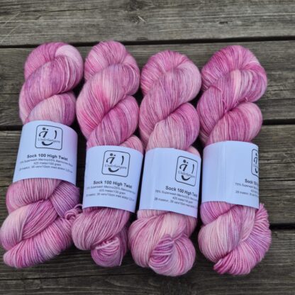 Sock 100  High Twist - One of a kind Rosa - Underbart garns Design - Bild 2
