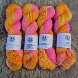 Glittersock - Pink Mango - Underbart garns Design